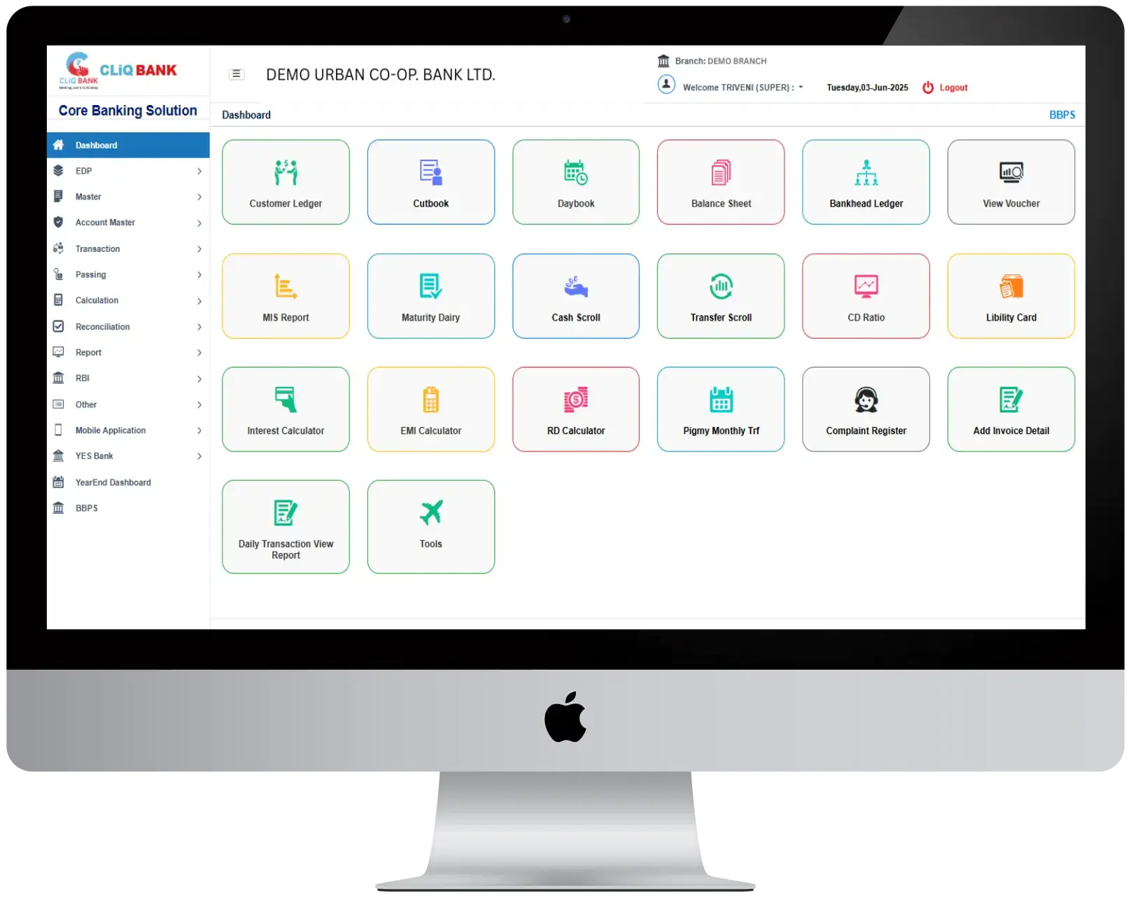 Home 2 cliqbank destop screen